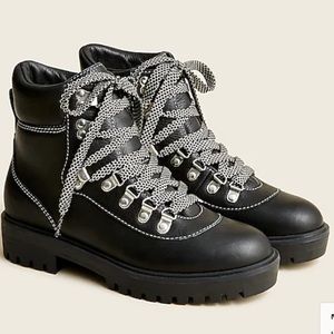J. Crew Lightweight Leather Nordic Hiking Boots